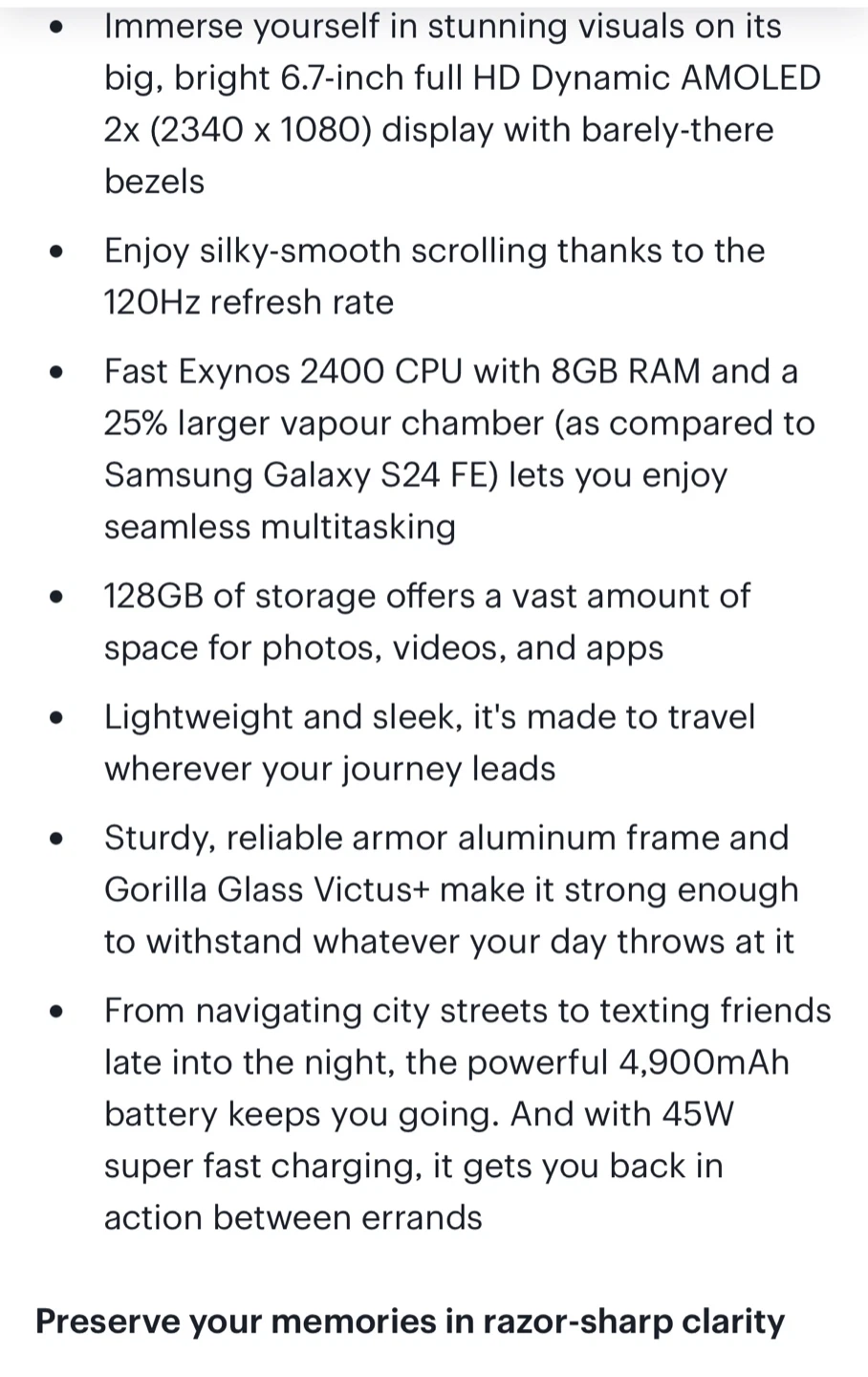 Samsung Galaxy S25 FE 128GB - photo 3