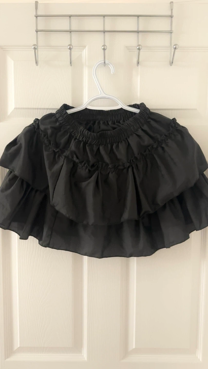 Black Tiered Ruffled Mini Skirt - photo 2