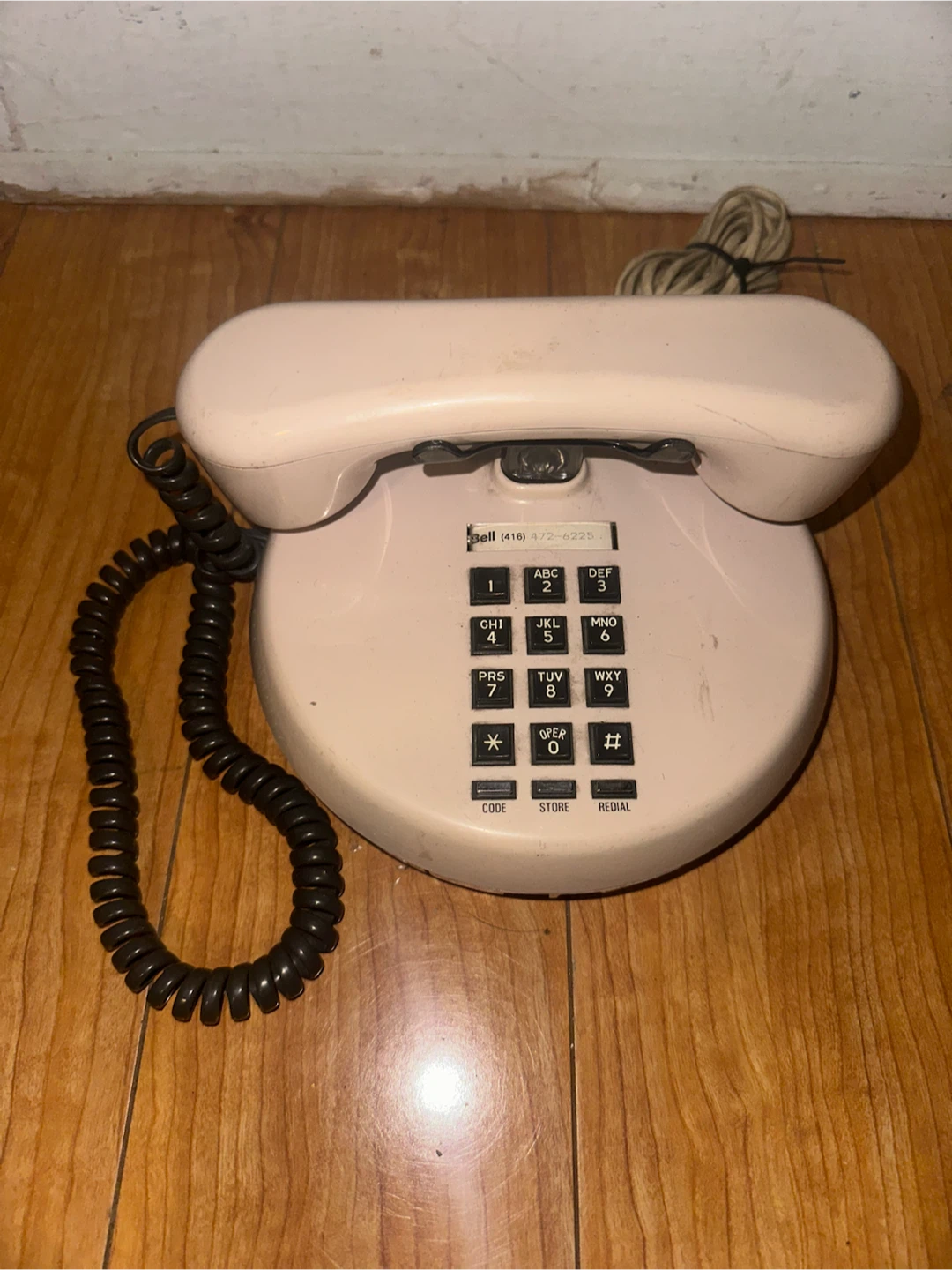 Vintage Round Push Button Telephone