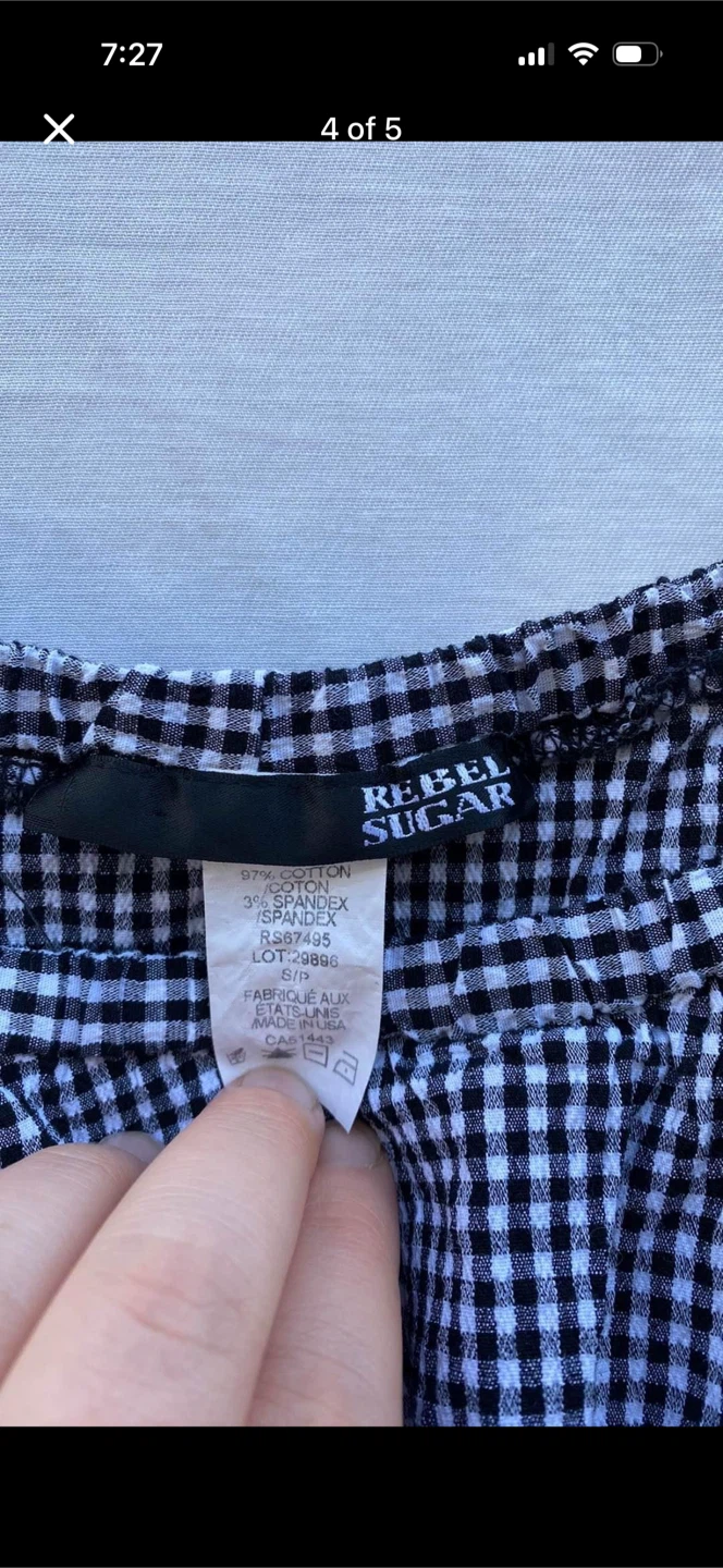 Rebel Sugar Plaid Off The Shoulder Shirt Top - photo 4