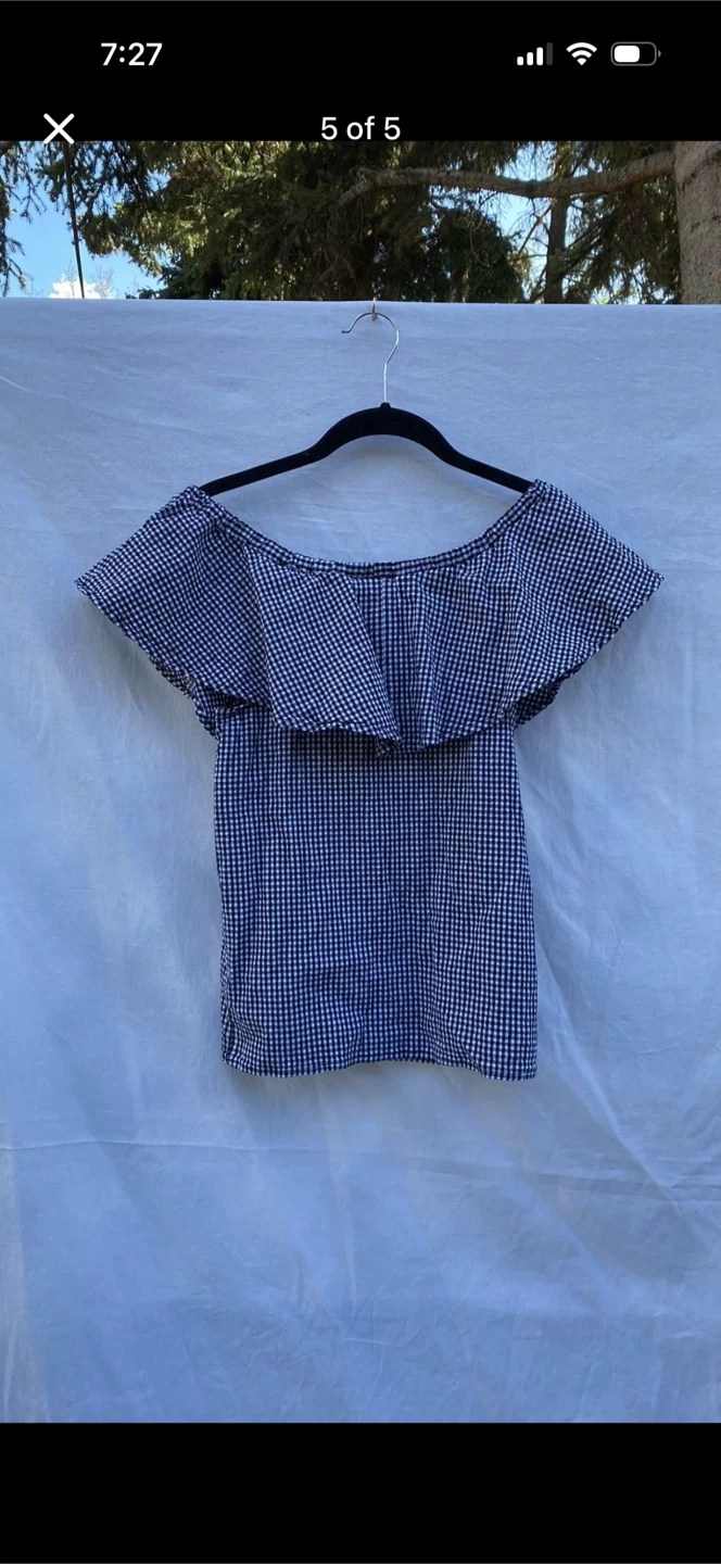 Rebel Sugar Plaid Off The Shoulder Shirt Top - photo 5