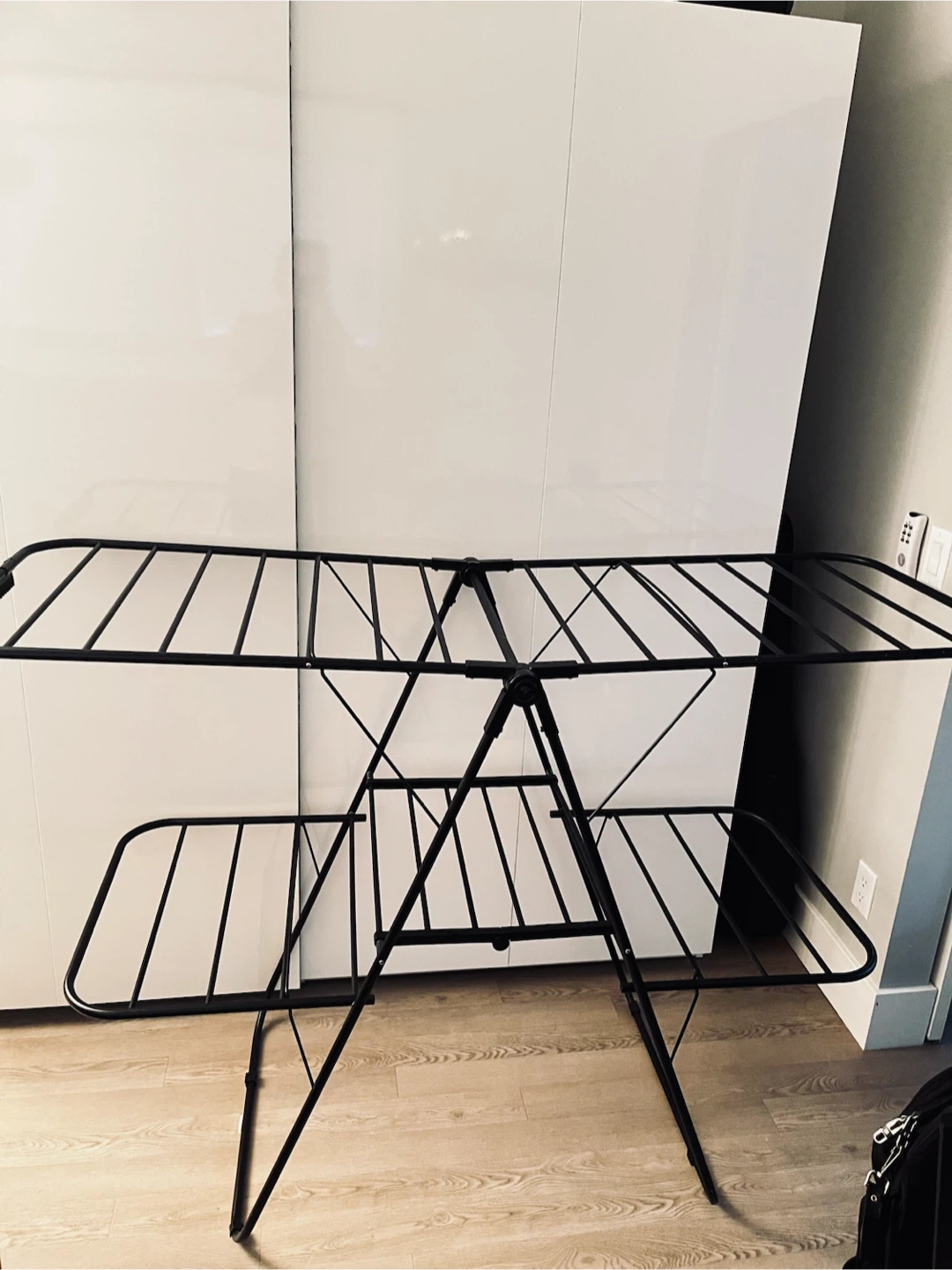 Black Foldable Laundry Drying Rack