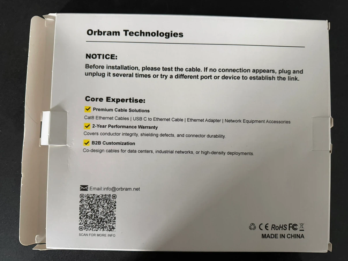 Ethernet Cable 25ft Orbram Cat8 Braided - photo 5