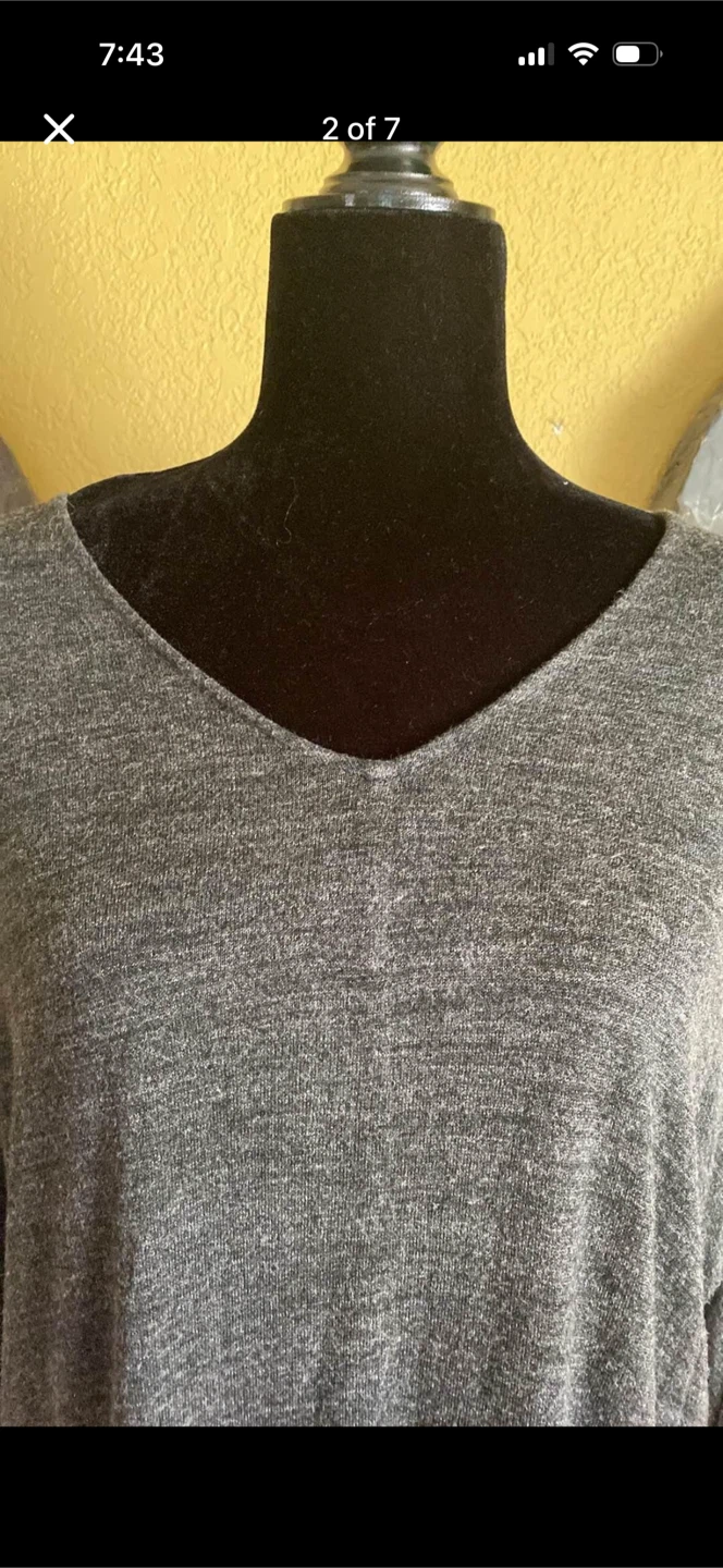 Ann Taylor Loft Oversized V-neck Sweater Top - photo 2