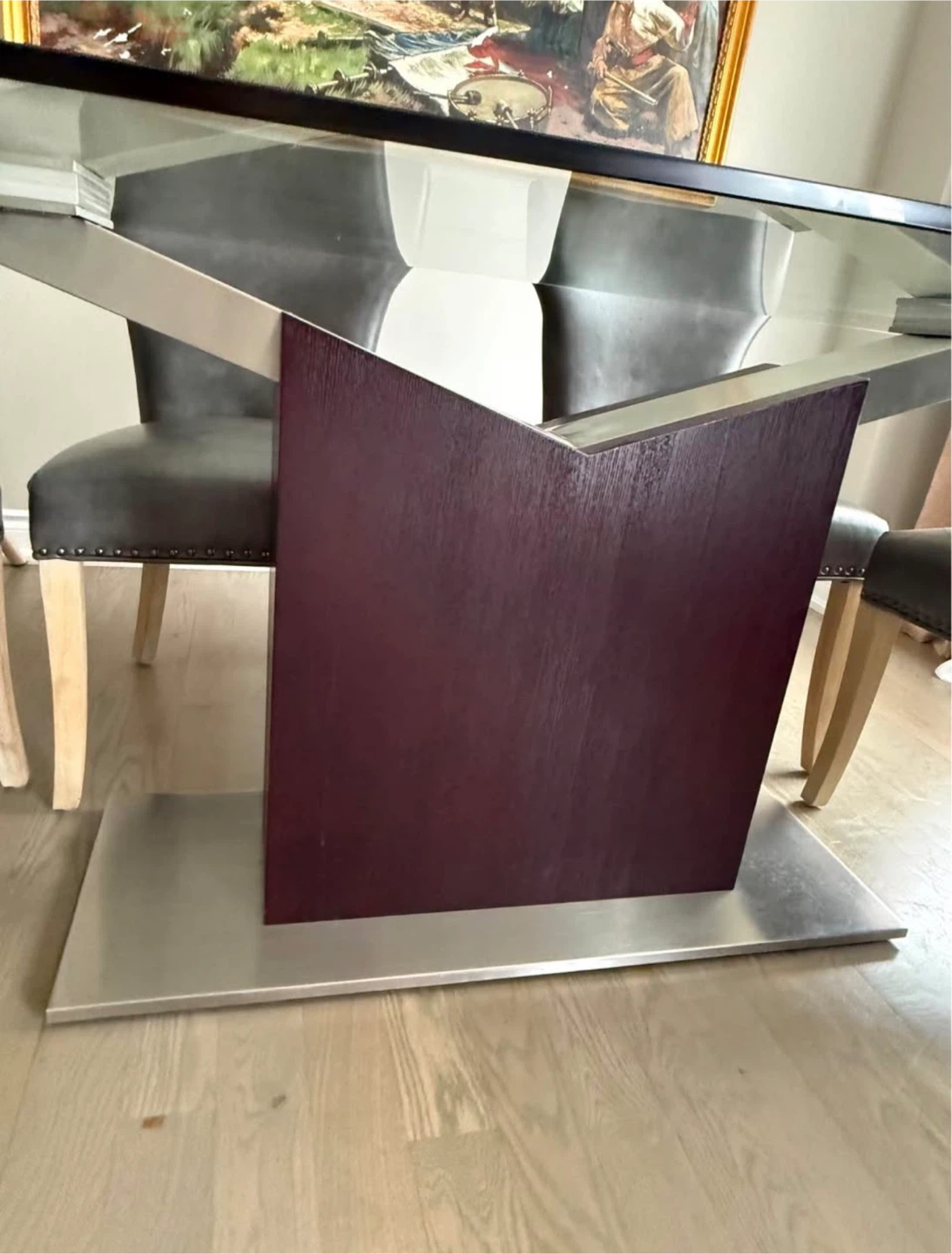Modern glass dining table 71x39 inches - photo 4