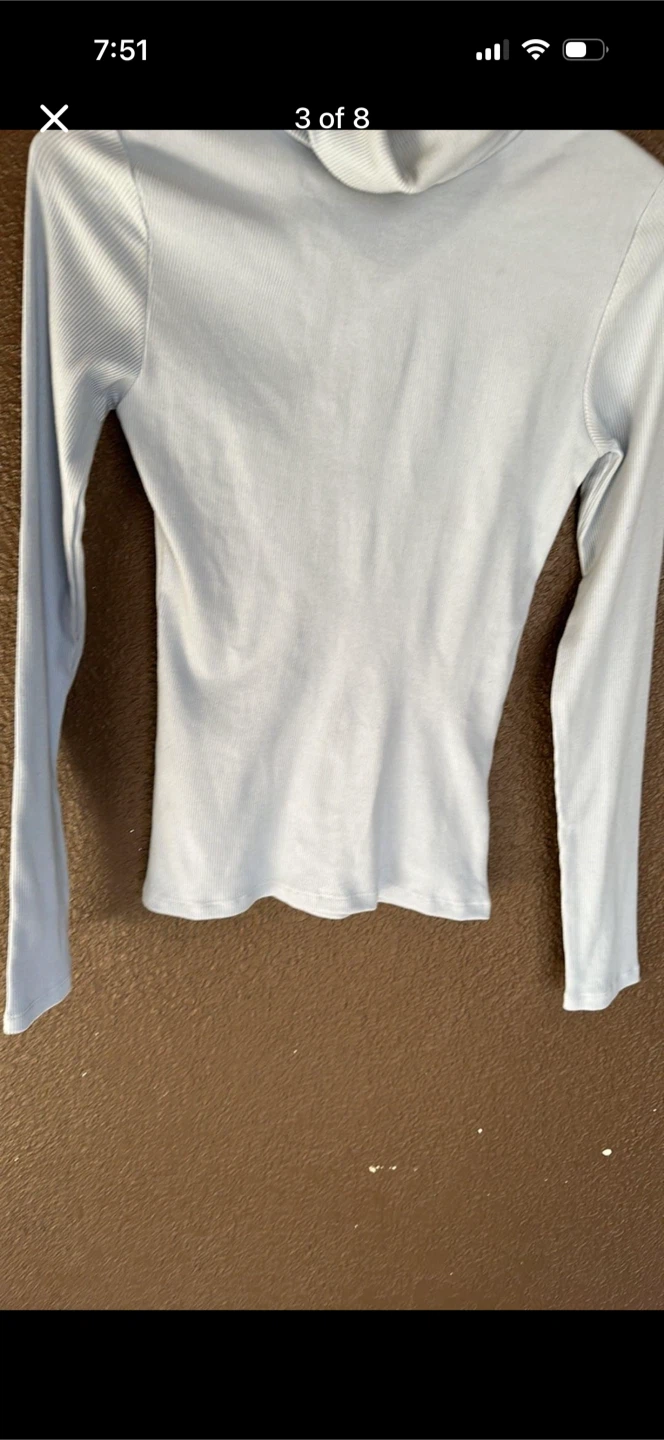 Twik Ribbed Turtle Neck Longsleeve Organic Cotton Shirt - photo 3