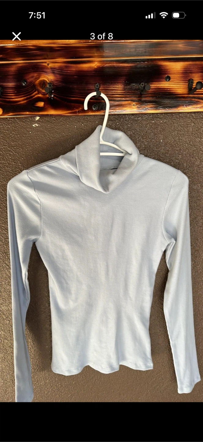 Twik Ribbed Turtle Neck Longsleeve Organic Cotton Shirt - photo 4