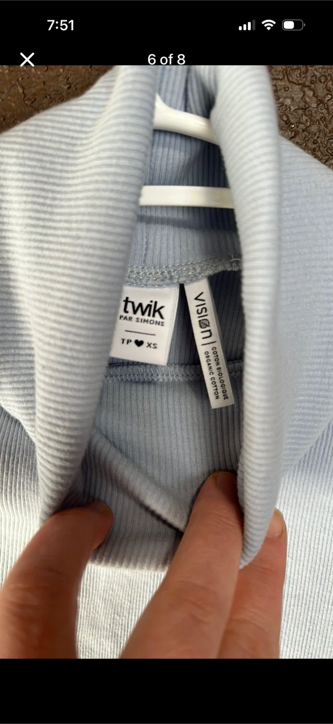 Twik Ribbed Turtle Neck Longsleeve Organic Cotton Shirt - photo 5