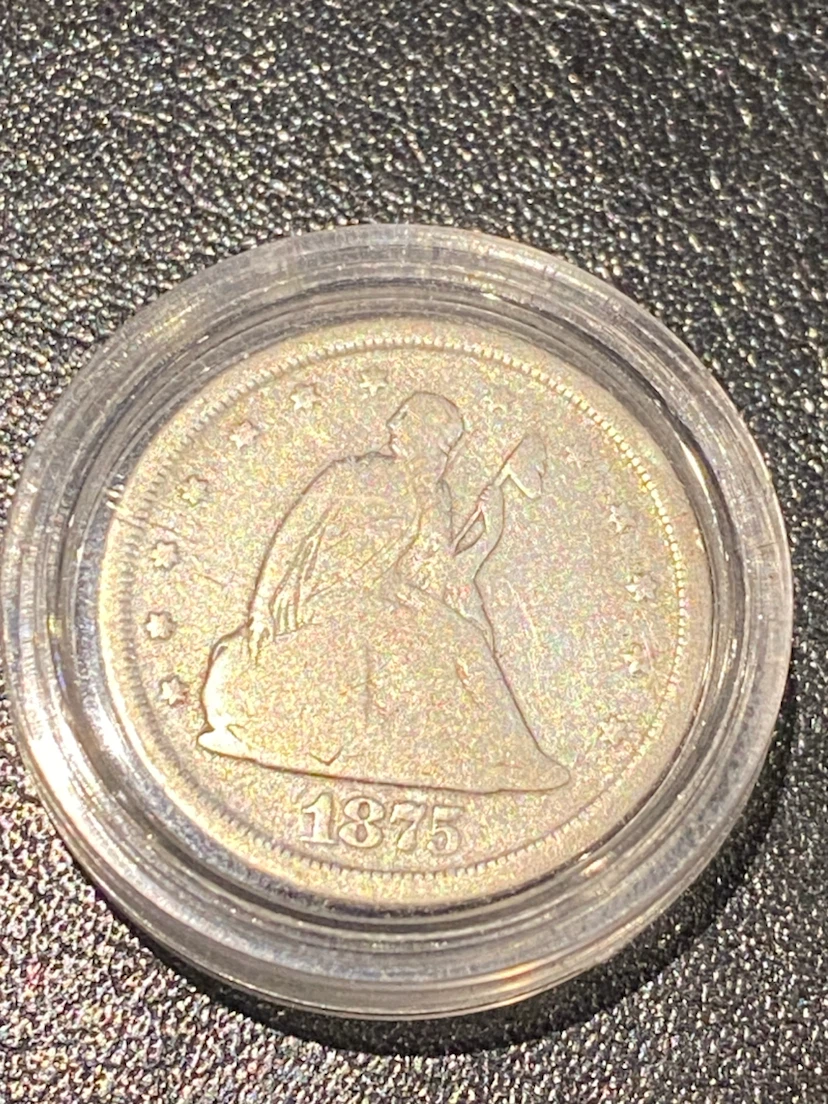 USA   Twenty Cent · 1875-S RARE - photo 3