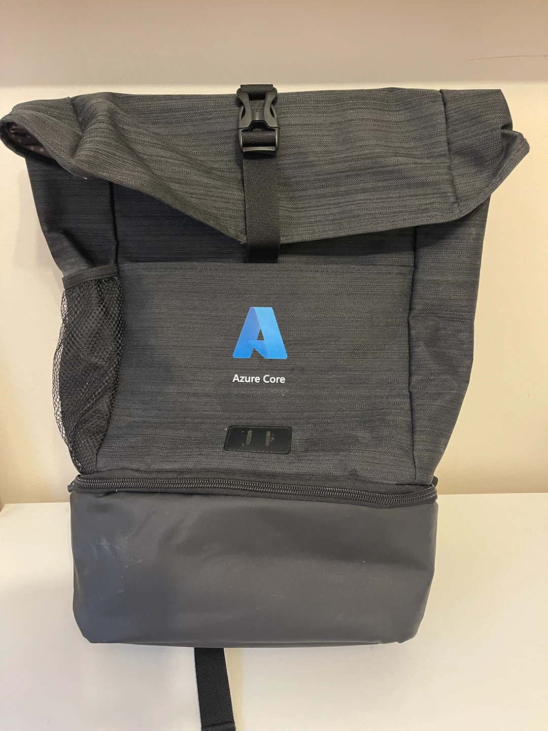 Azure Core Black Roll-top Backpack