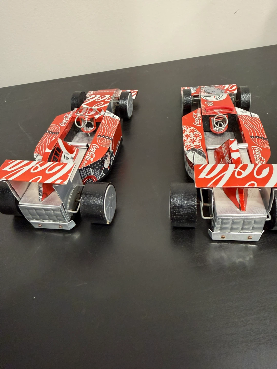 Set of 2 Handmade Coca-Cola Can Race Cars - photo 4