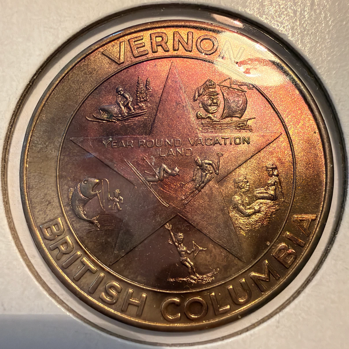 1968 Vernon British Columbia Silver Star Dollar Token