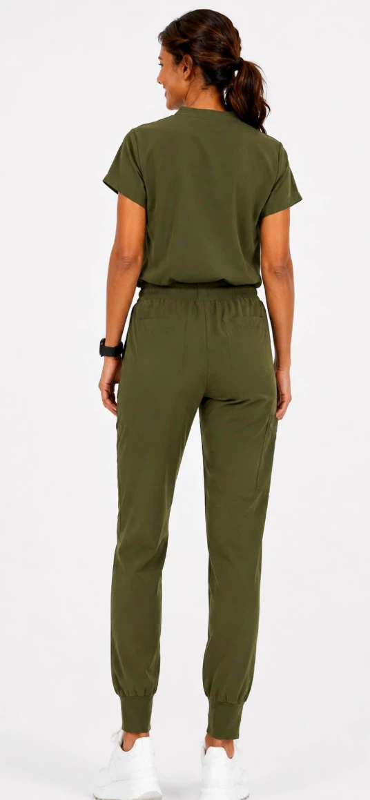 Olive Green Women's Scrub Set - photo 3