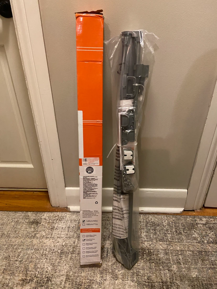 New Retractable Baby Gate 33” x 55” Grey - photo 4