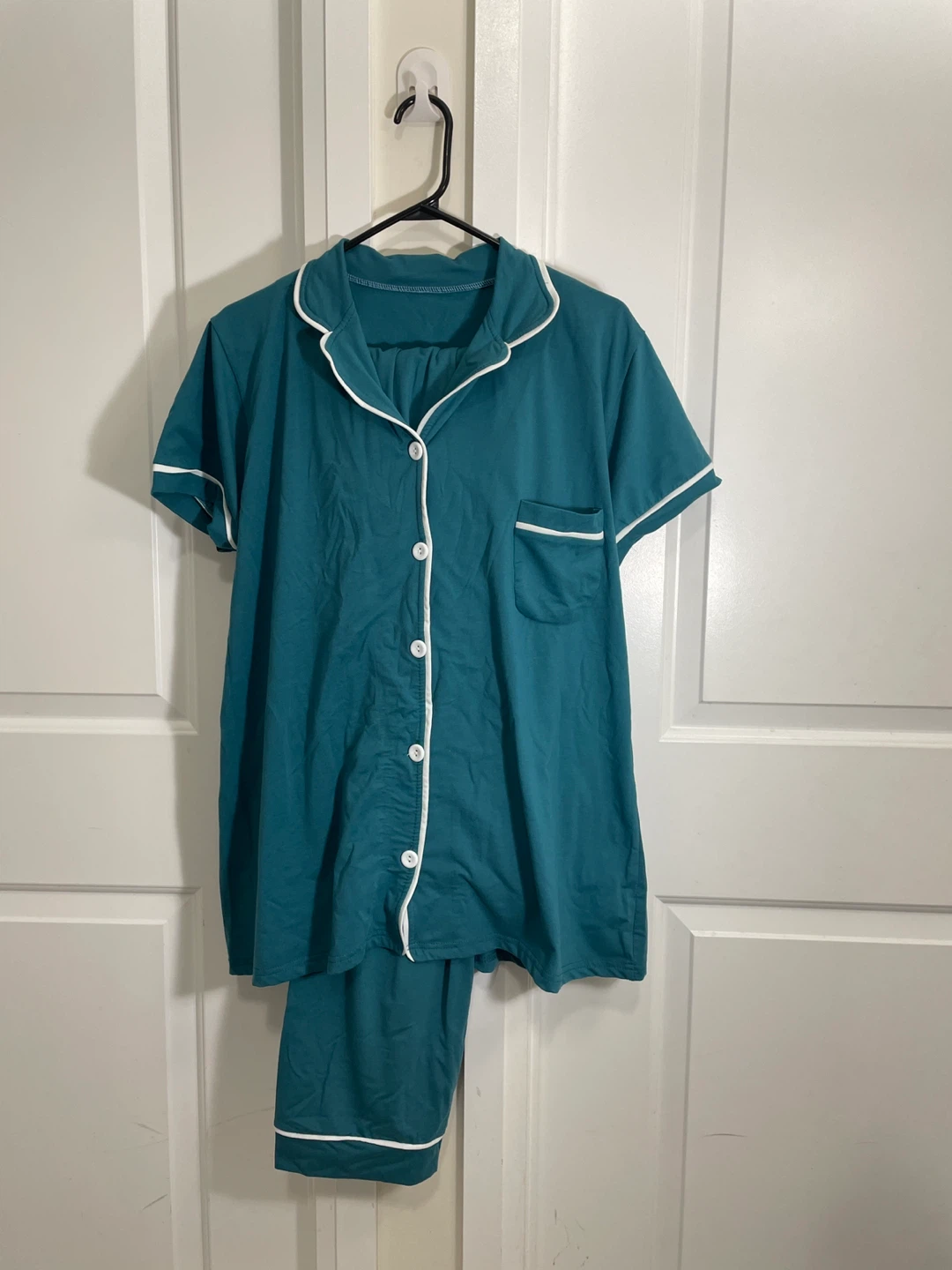 Teal Button-Up Pajama Set