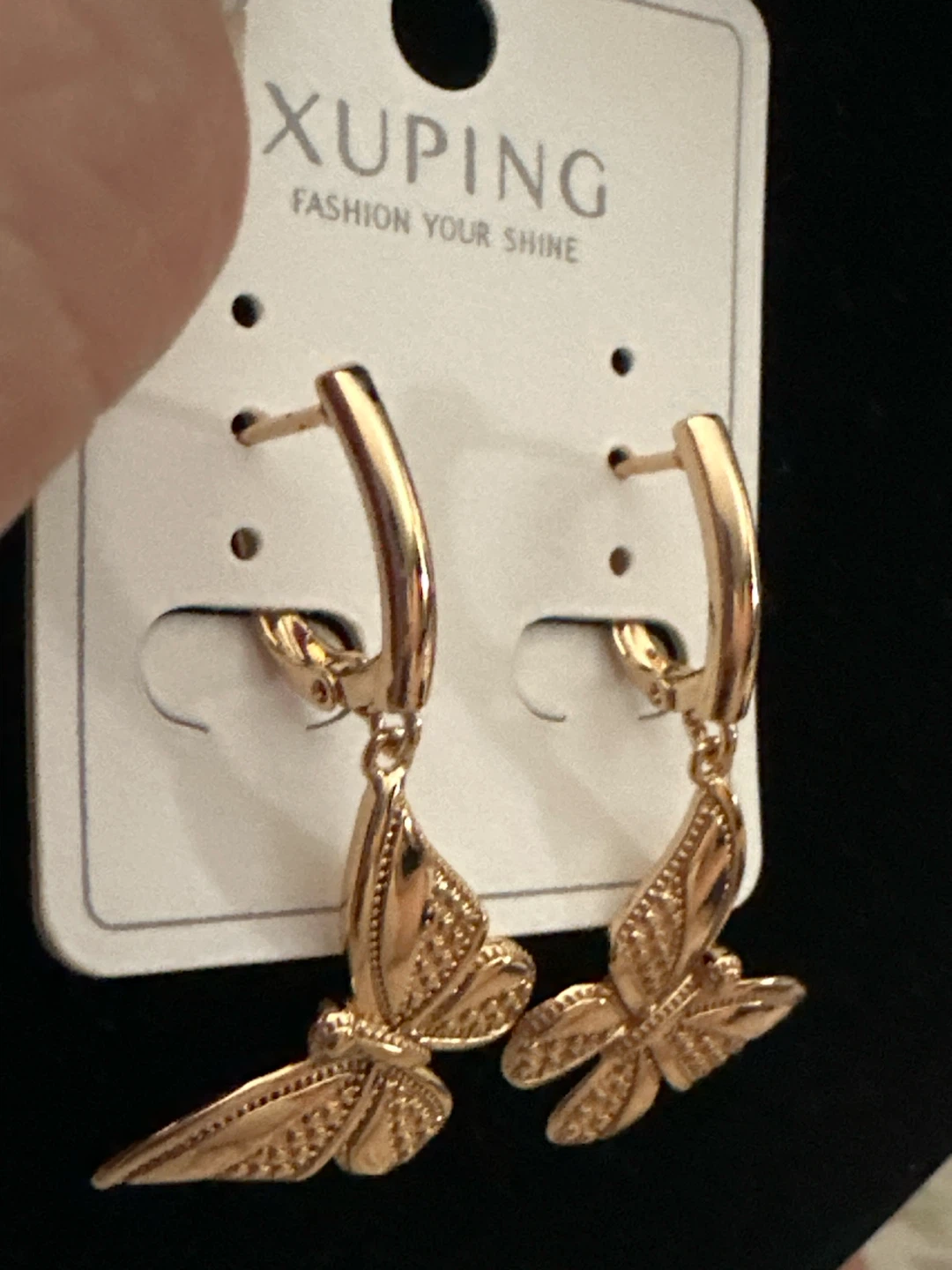 Rose gold Butterfly Drop Earrings - photo 2