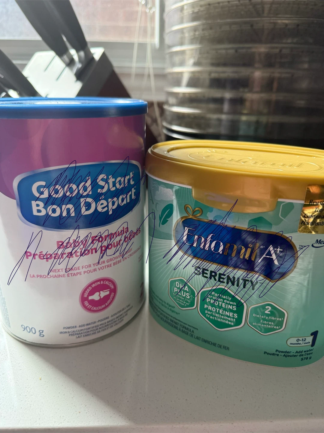 Good Start and Enfamil A+ Serenity Baby Formula