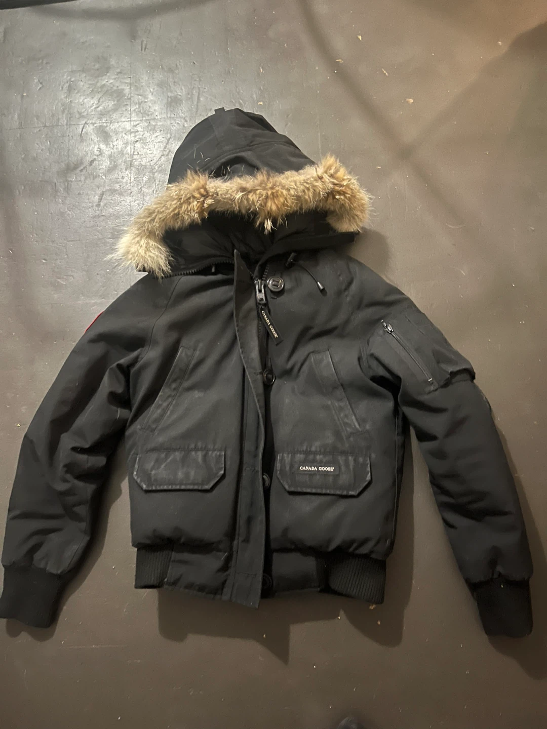Canada Goose Black Bomber Jacket size xs
