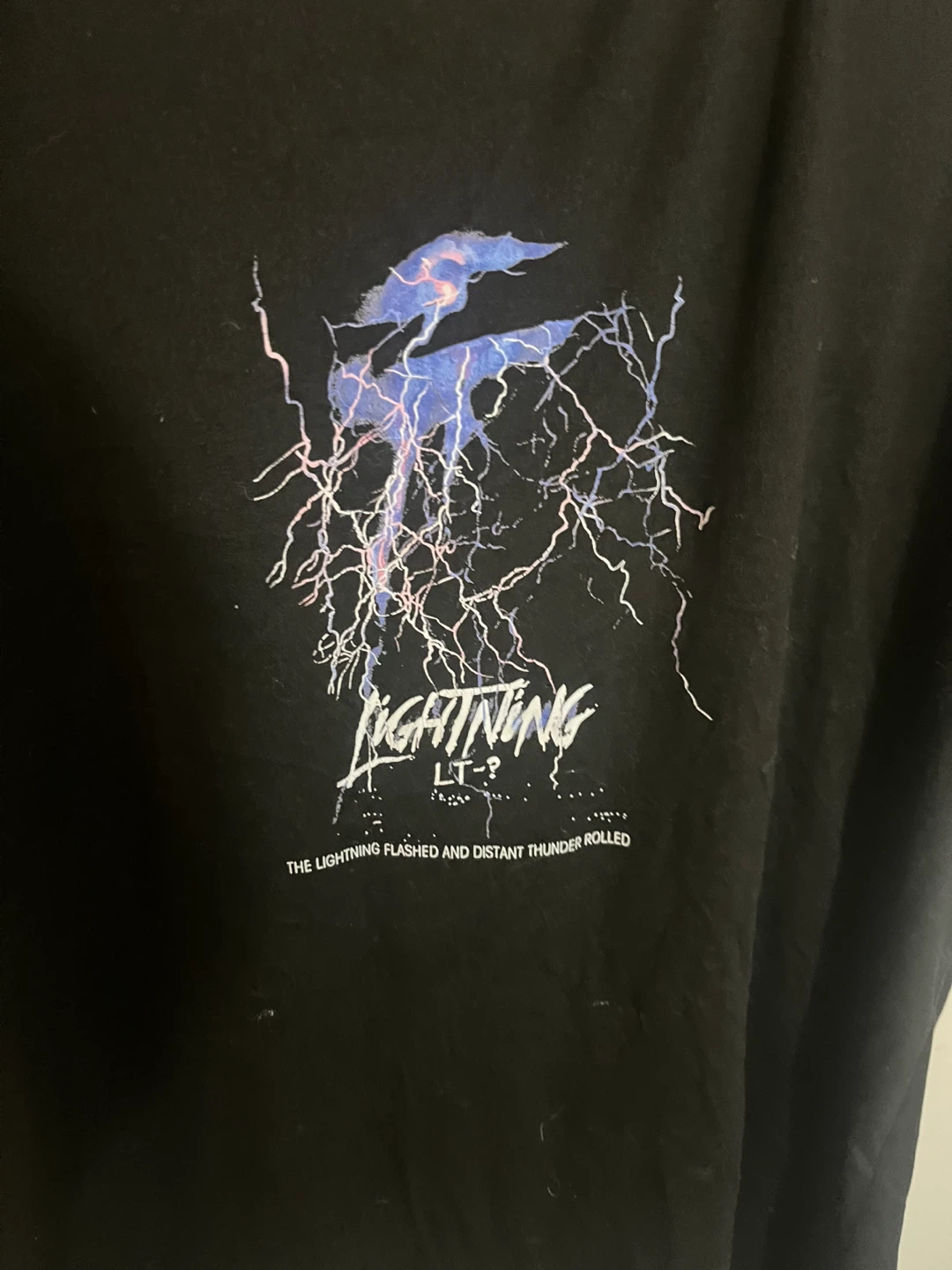Black Lightning Graphic T-Shirt XXL - photo 3