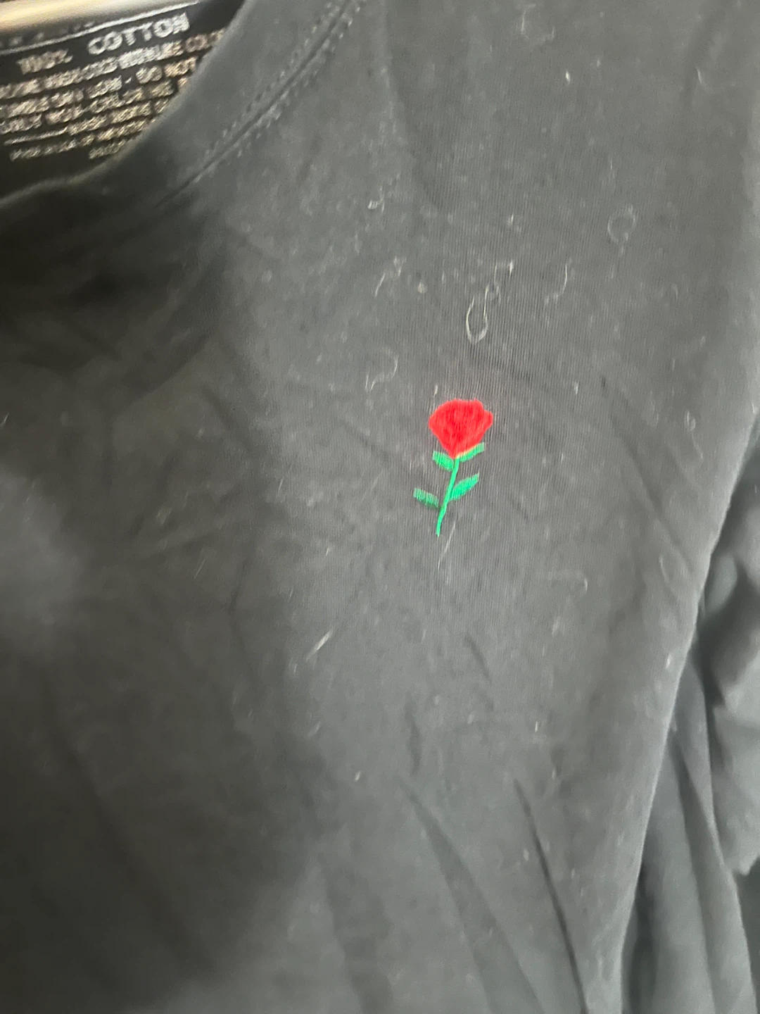 Riot Society Black Long Sleeve Rose Shirt XL - photo 3