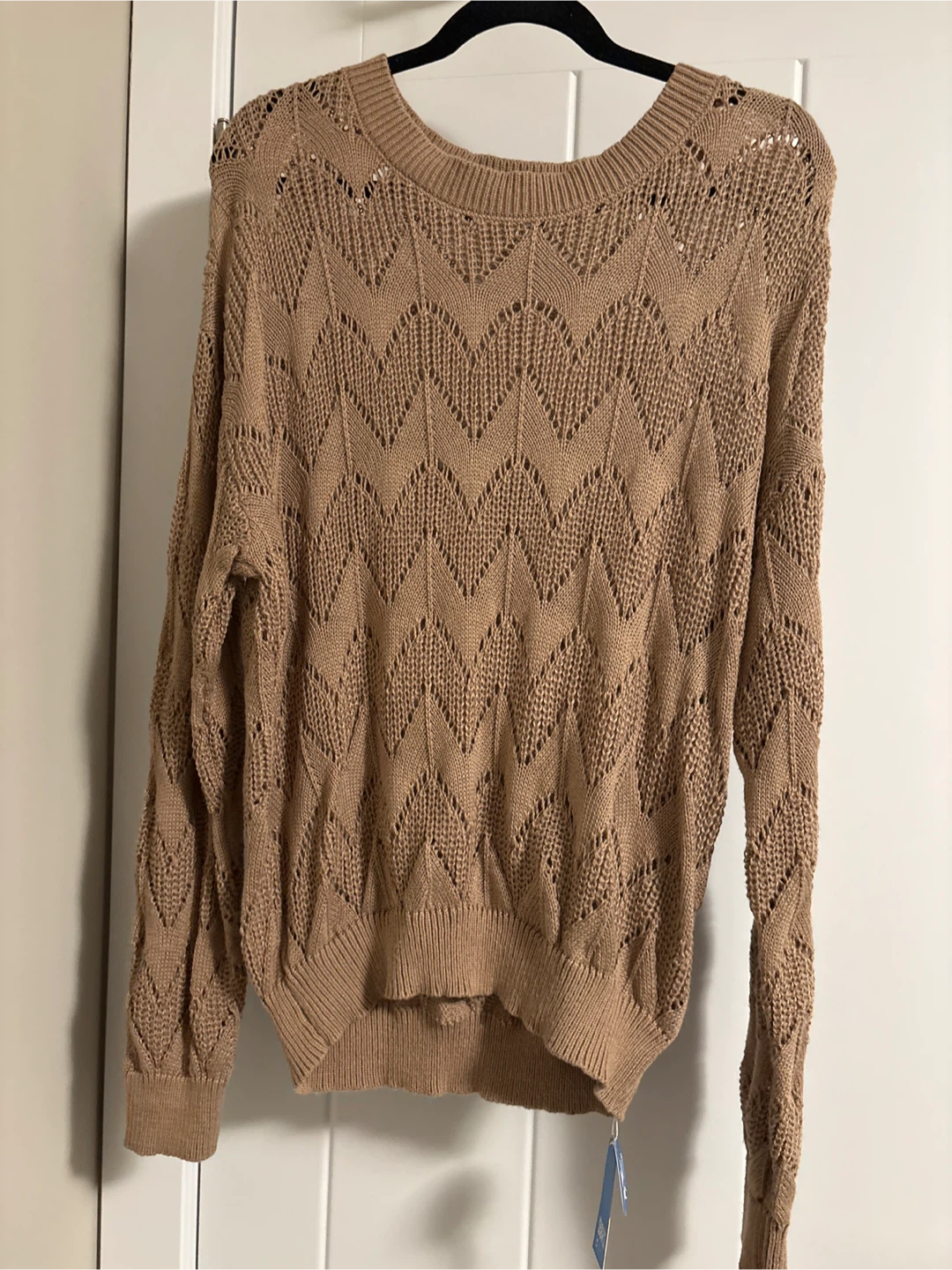 Brand New Beige Knitted Long Sleeve Sweater