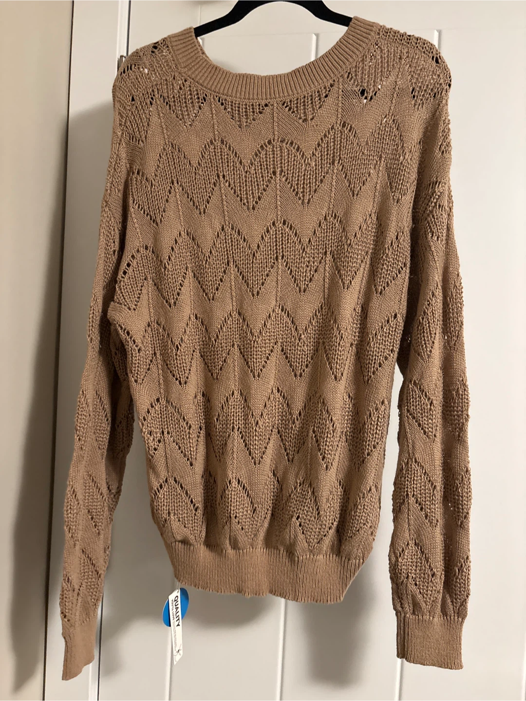 Brand New Beige Knitted Long Sleeve Sweater - photo 2