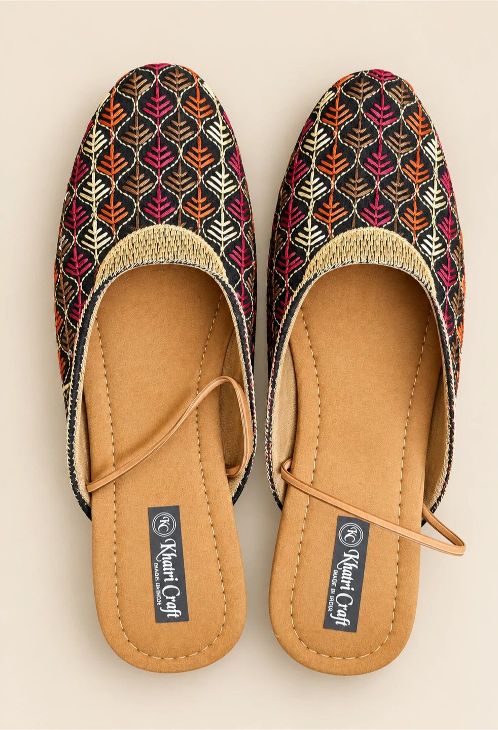 Women’s Embroidered Khussa/Jutti Flats – US 8–8.5