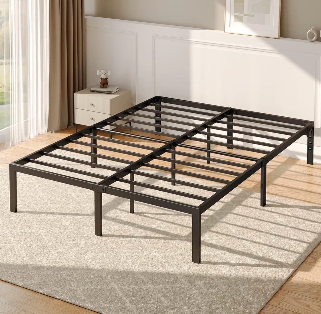 Rolanstar Full Size Metal Platform Bed Frame with USB - photo 5