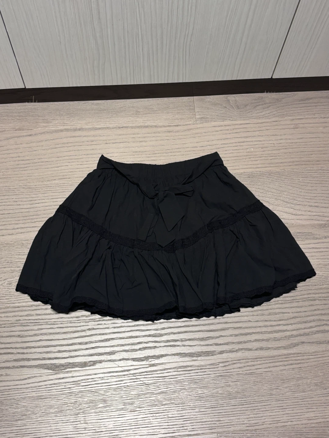 New - Ruffled Skirt with Lace Trim