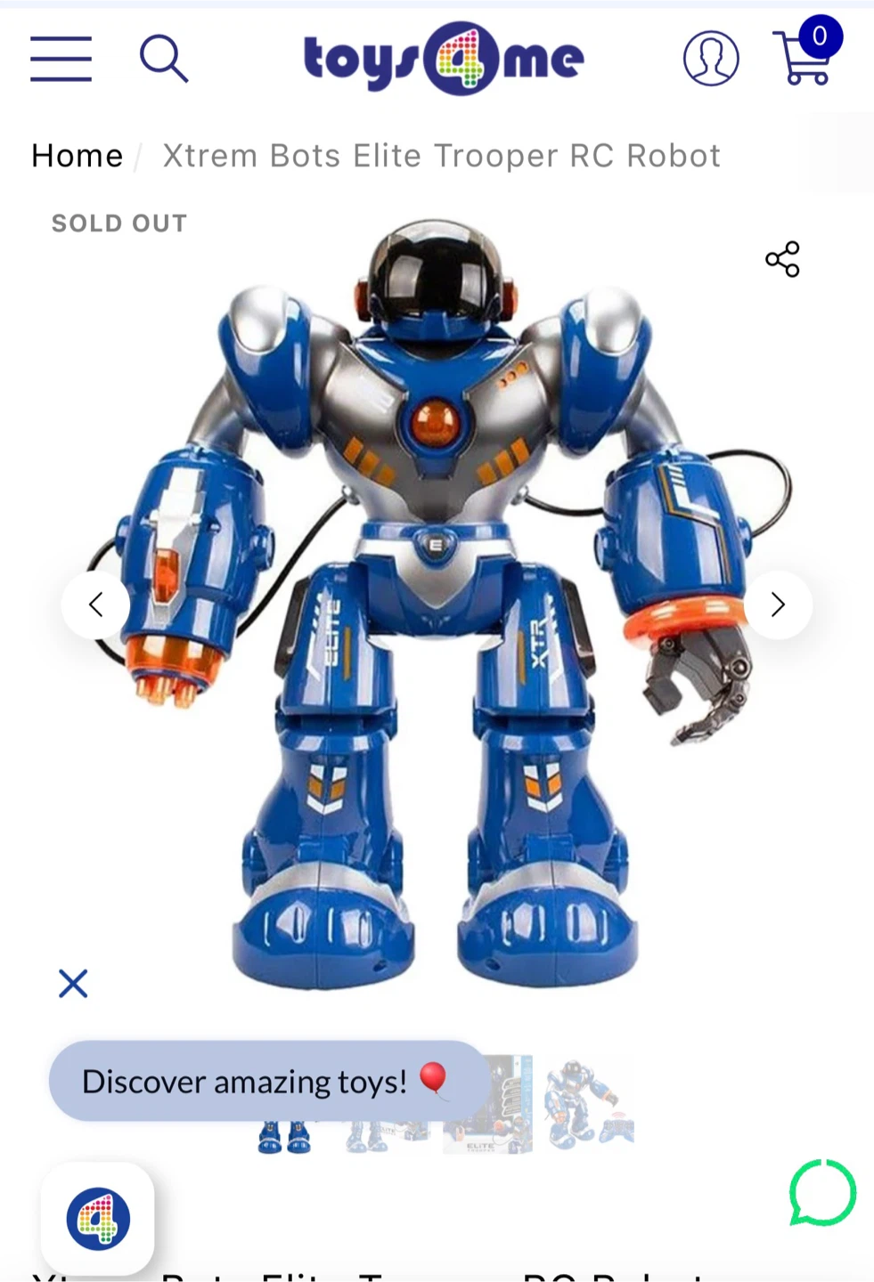 Xtrem Bots Elite Trooper RC Robot