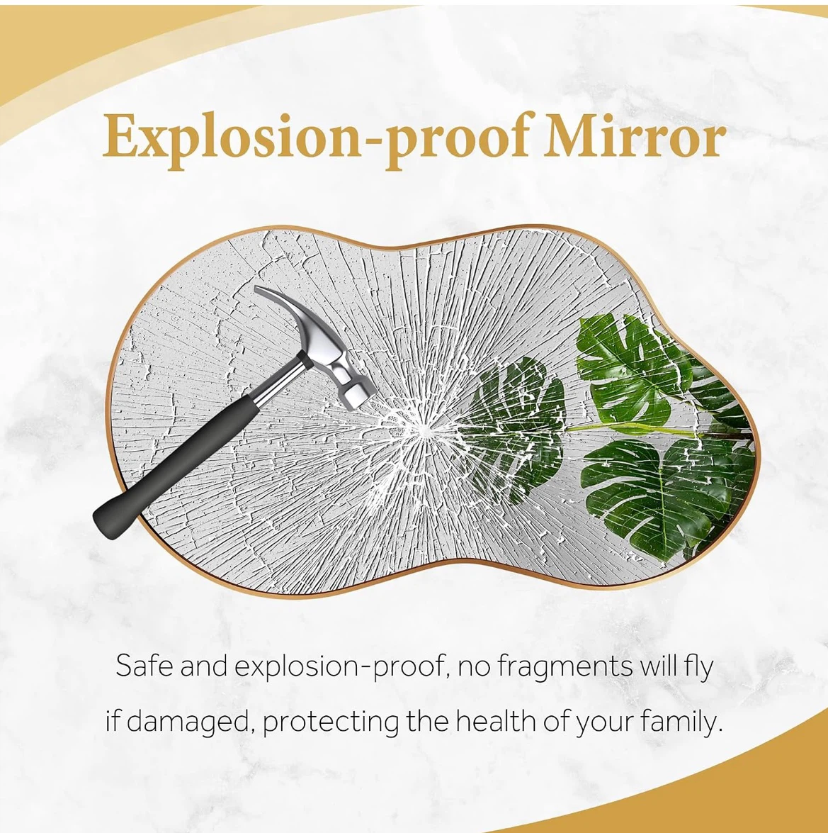 Irregular Gold Wall Mirror - photo 5