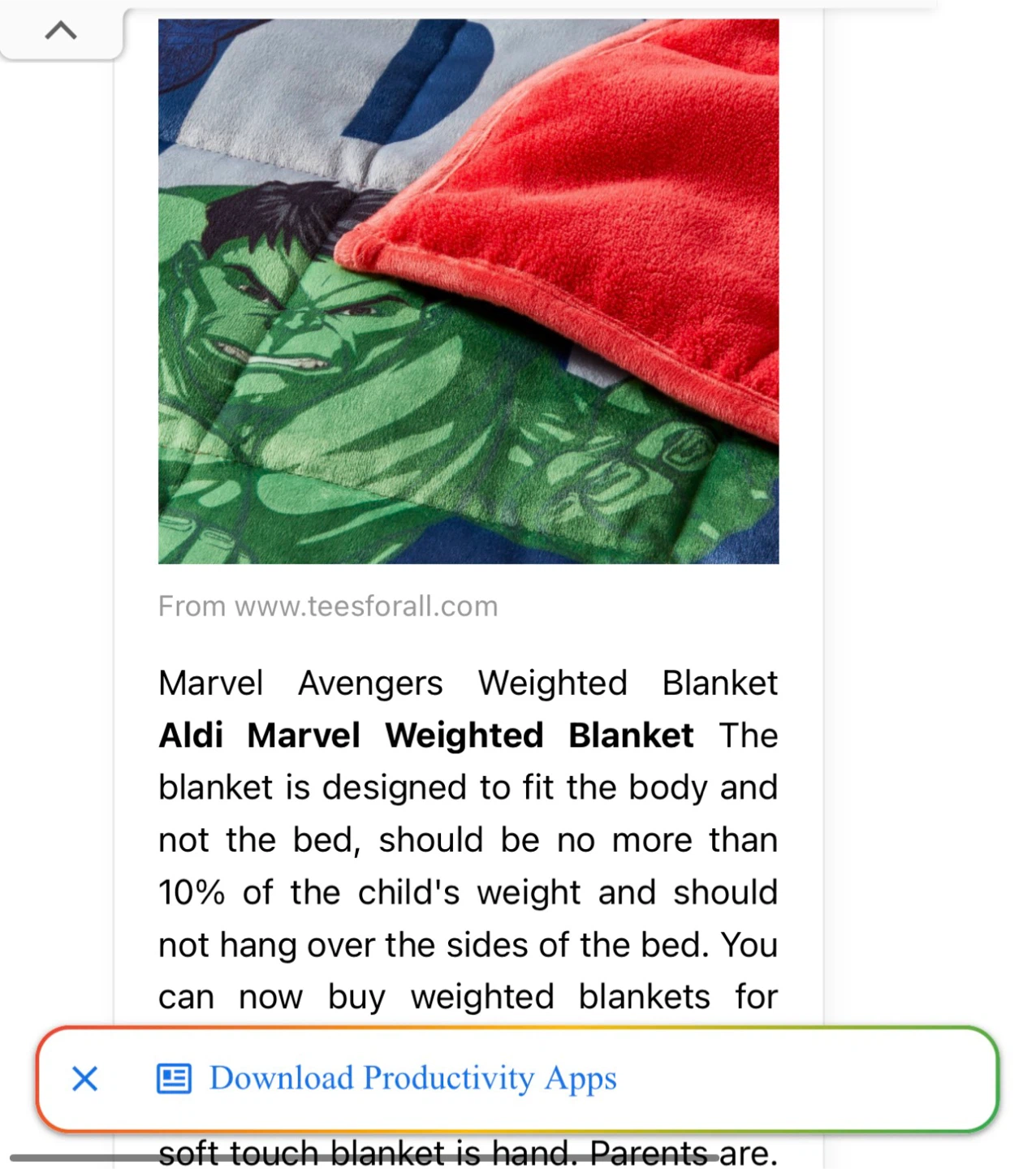 Marvel Avengers Weighted Blanket
