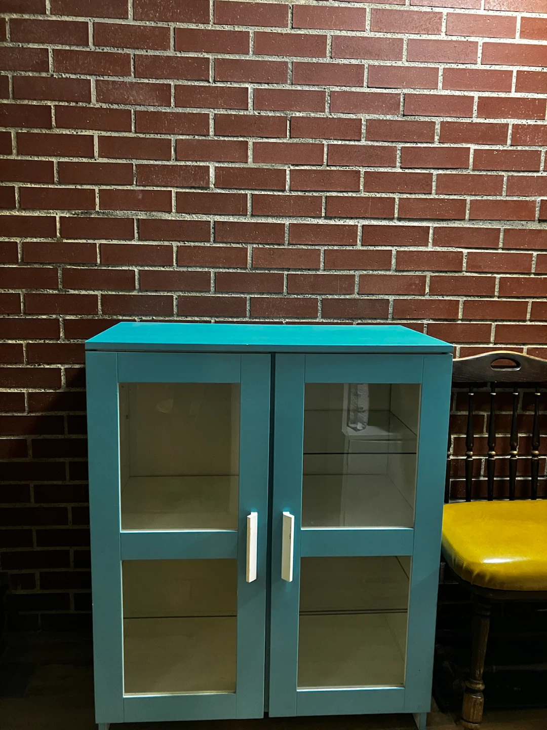 Turquoise Glass Door Cabinet - photo 2