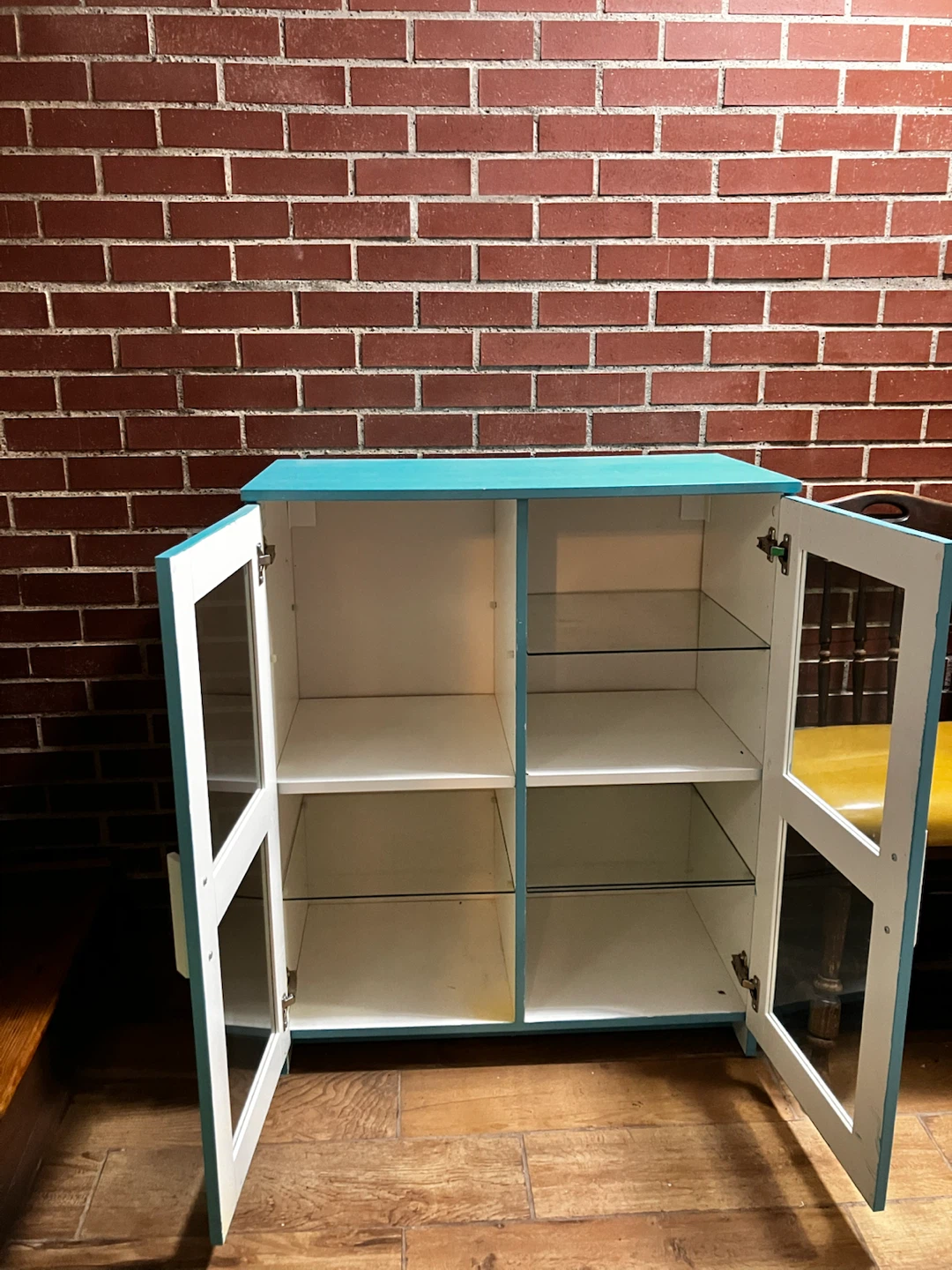 Turquoise Glass Door Cabinet - photo 3