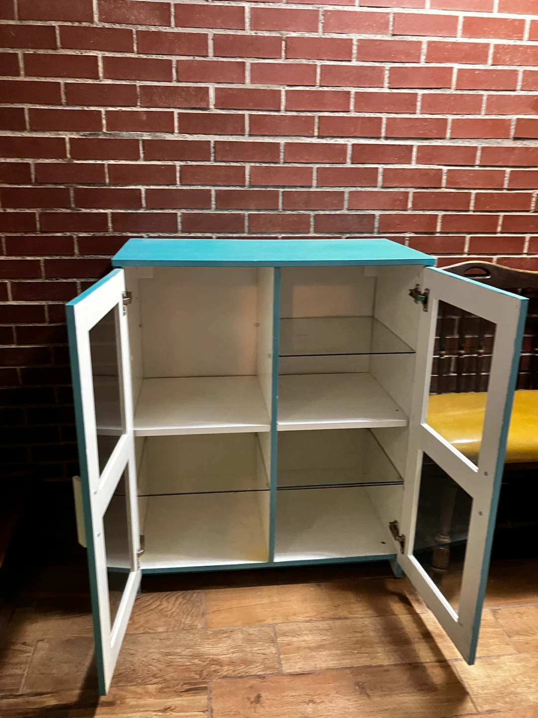Turquoise Glass Door Cabinet - photo 4