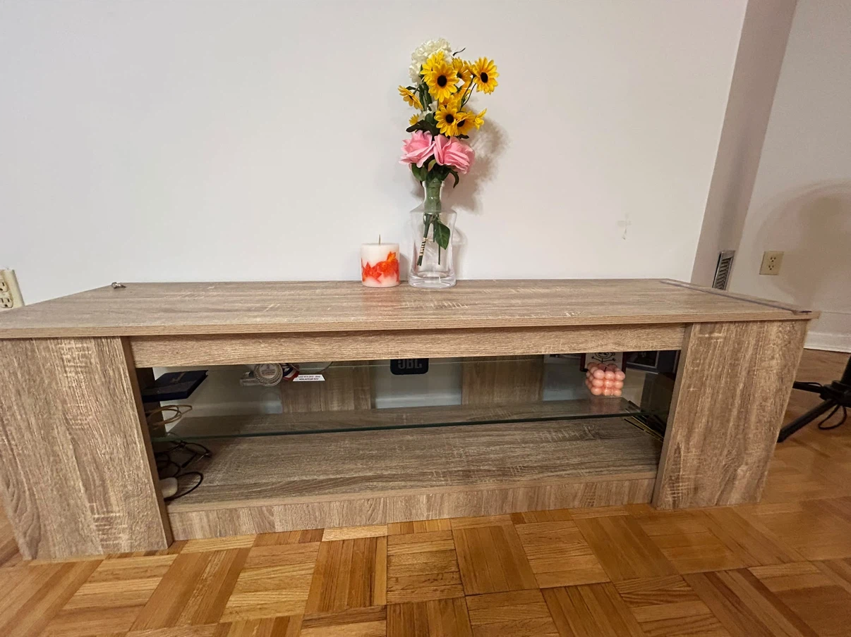 Wood Grain TV Stand