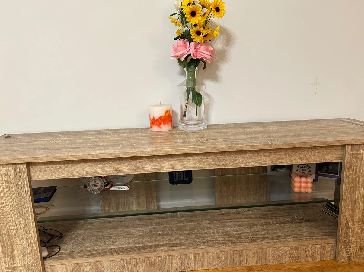 Wood Grain TV Stand - photo 2
