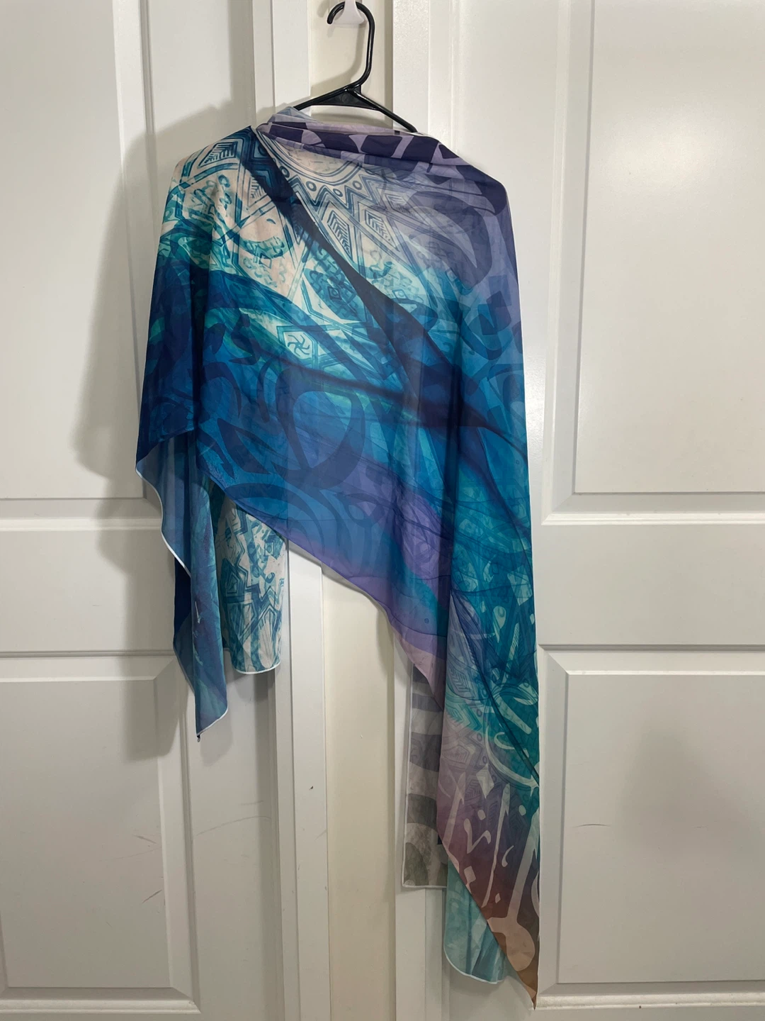 Blue and Purple Patterned Scarf - photo 2