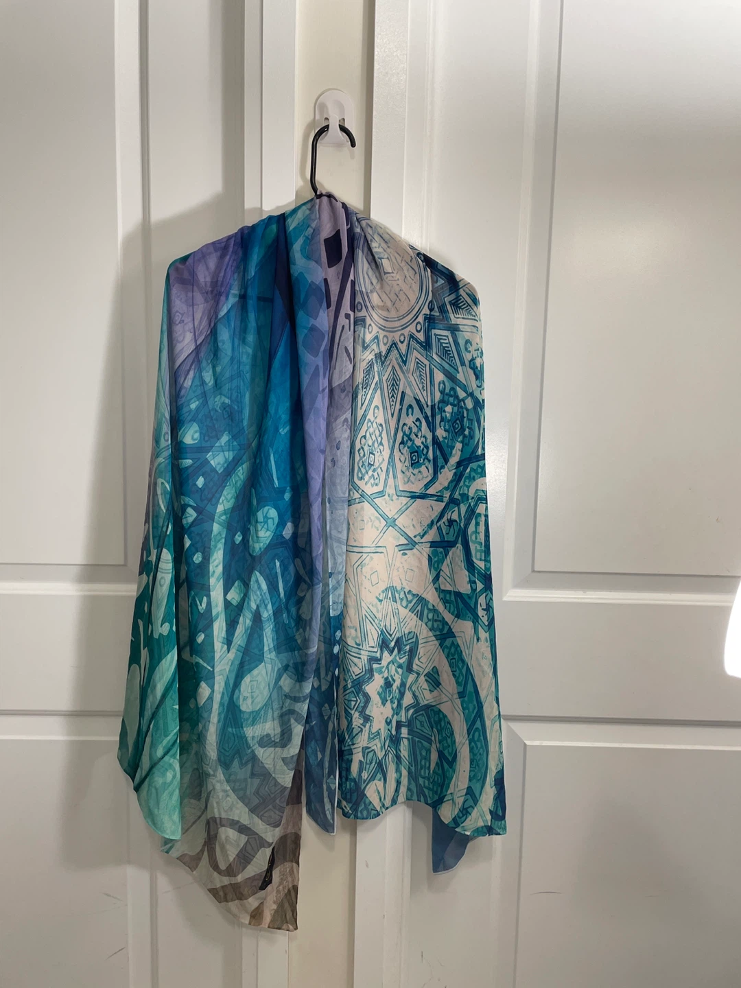 Blue and Purple Patterned Scarf - photo 3