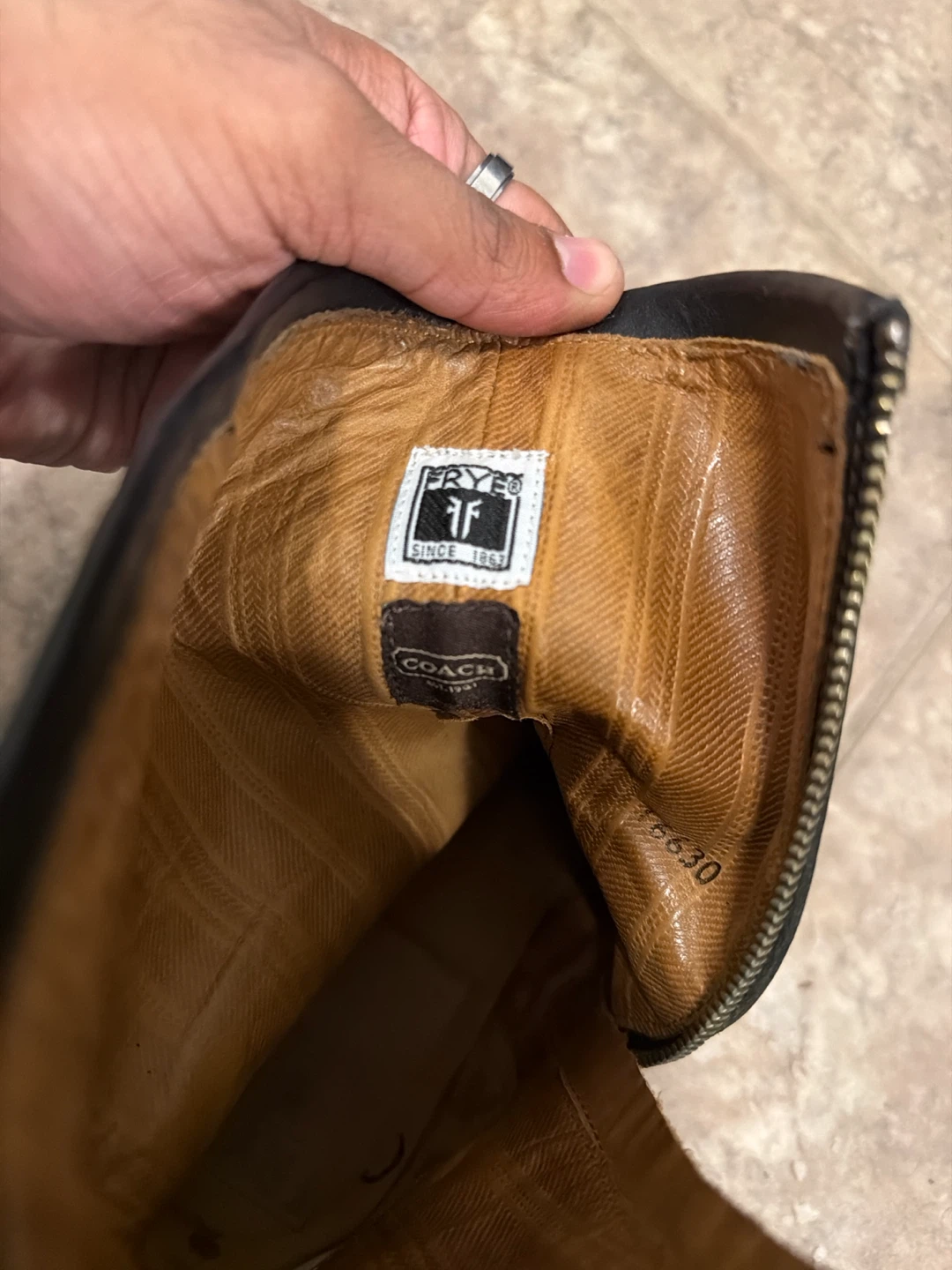 Coach Phillip Black Leather Boots Size 10 - photo 3