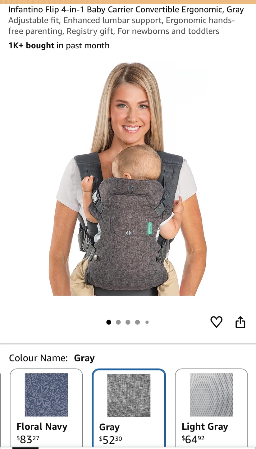 Infantino Flip 4-in-1 Baby Carrier - photo 4