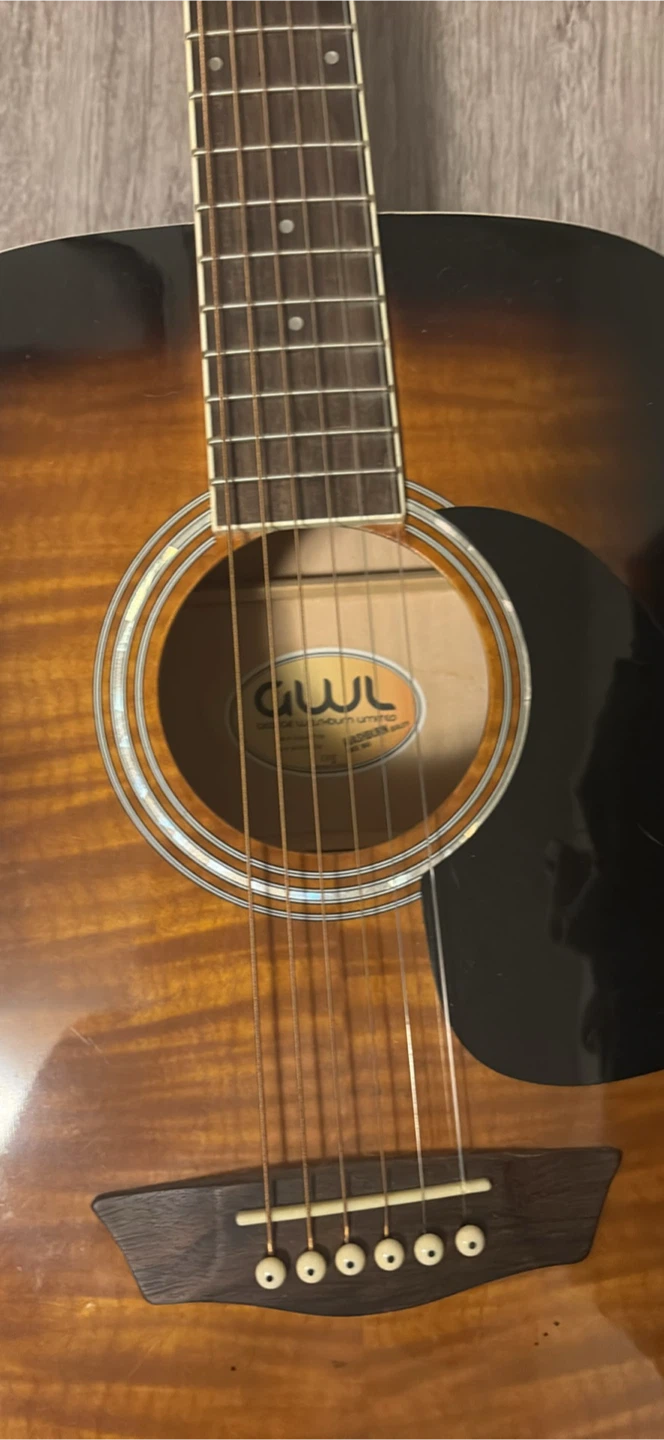 Washburn Acoustic Guitar with Gig Bag and Stand - photo 2