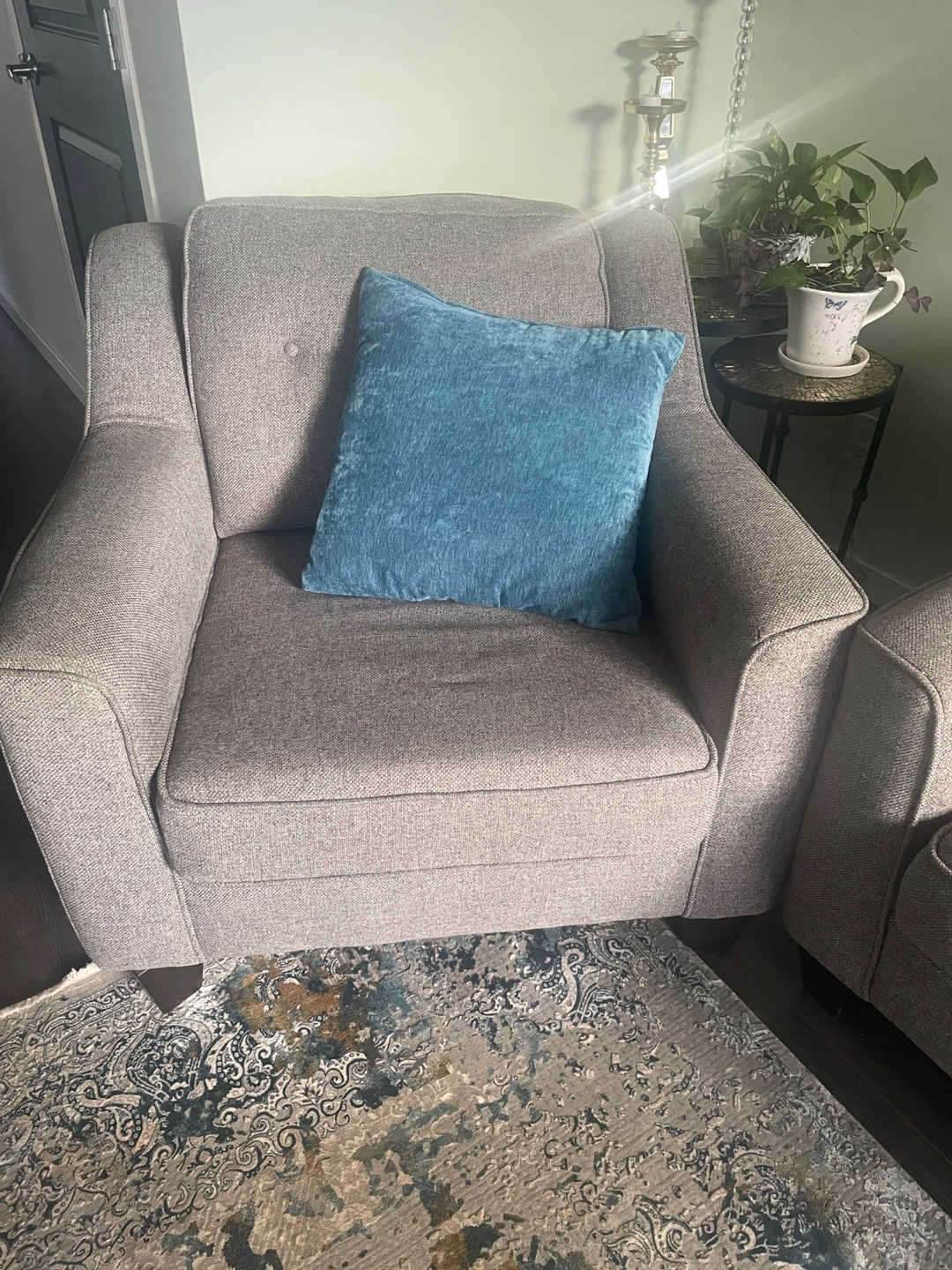 Grey Sofa and Loveseat Set