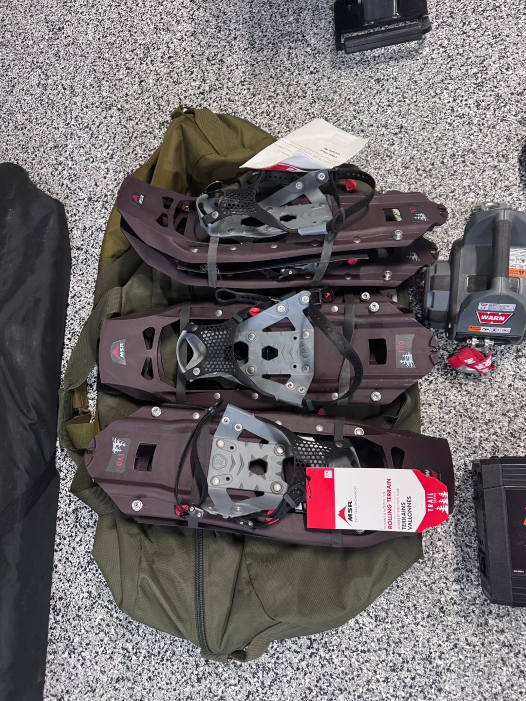 NEVER USED - MSR Evo Trail Snowshoes x3 pairs
