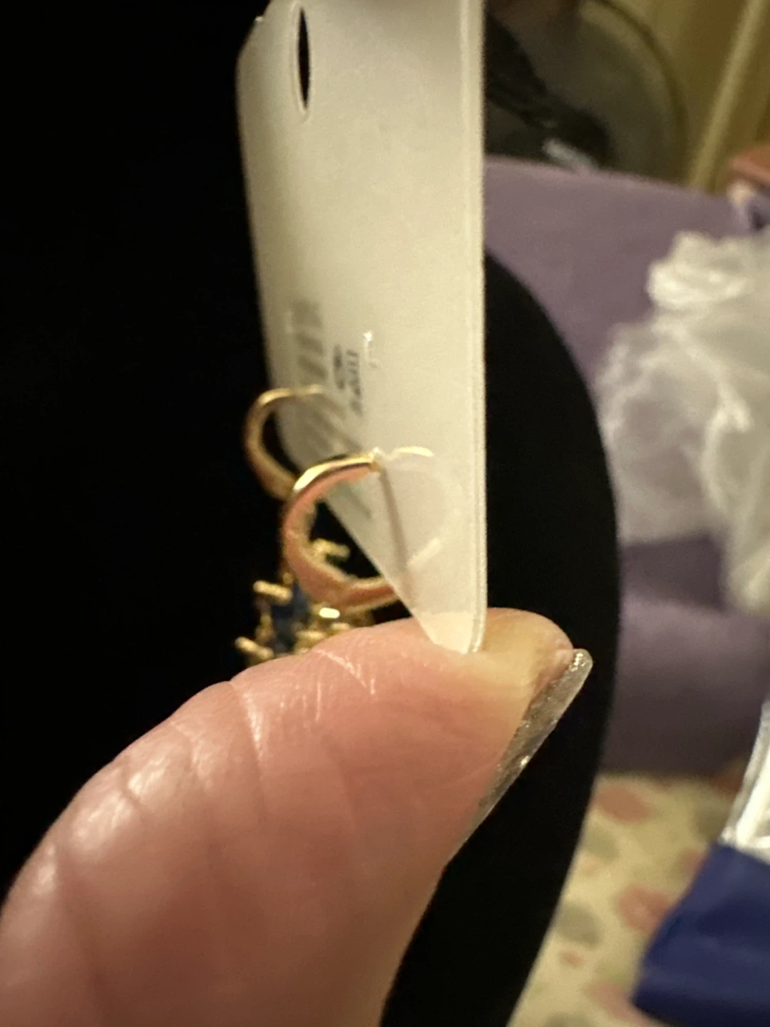14k gold laminated Peacock Design Hoop Earrings - photo 3