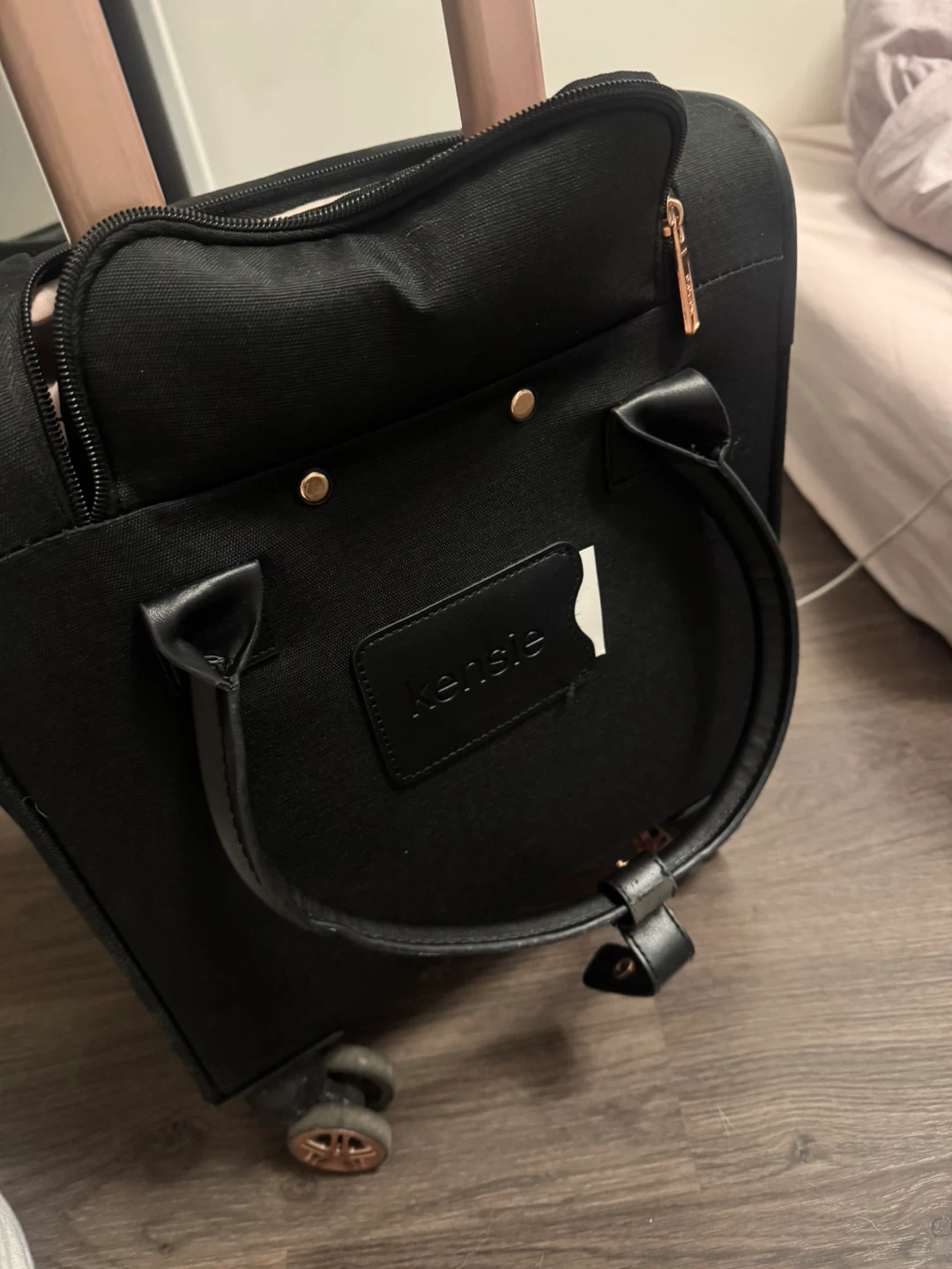 Kensie Black Rolling Carry-On Luggage - photo 4