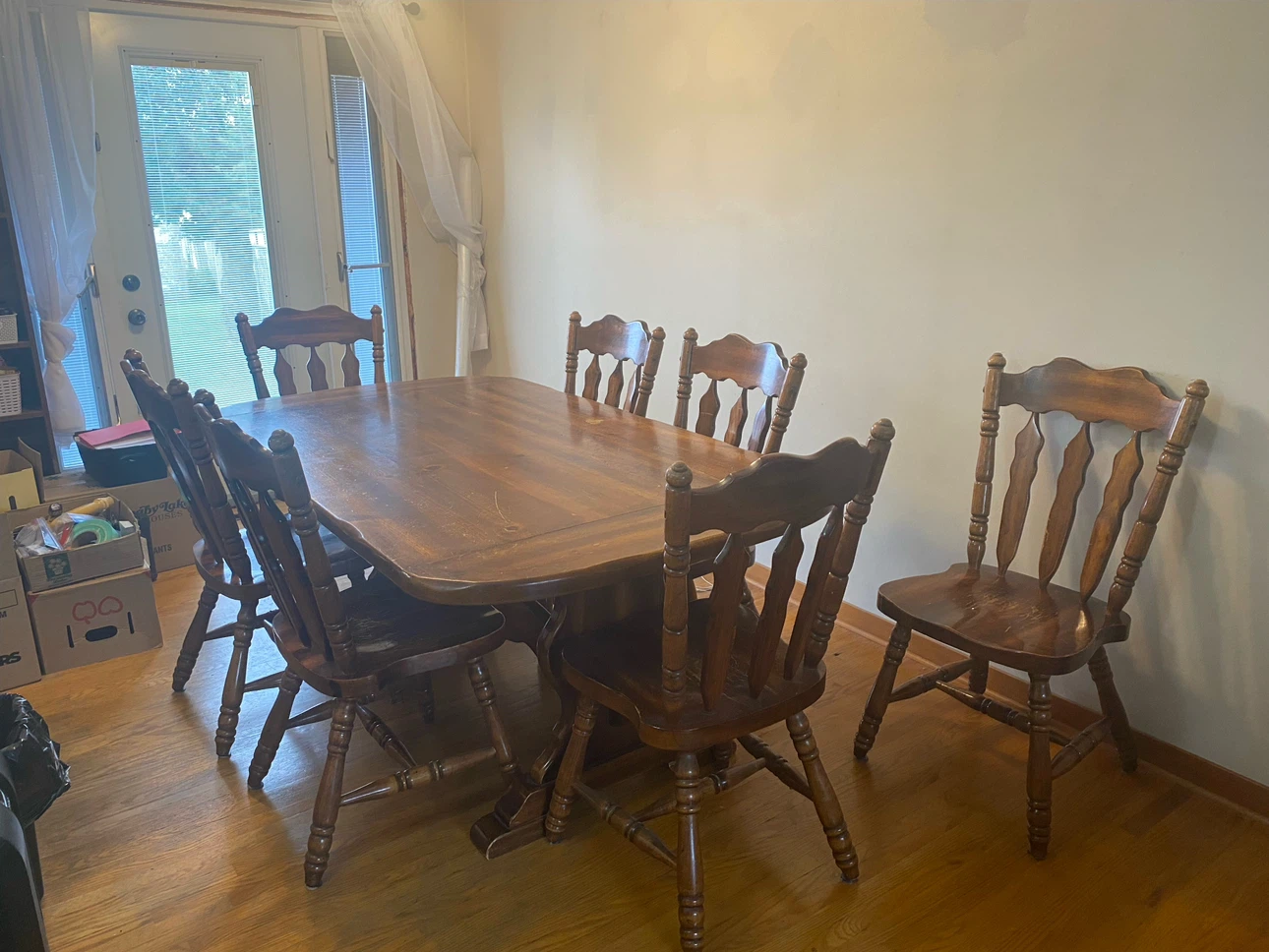 Solid Wood Dining Table and 6 Chairs