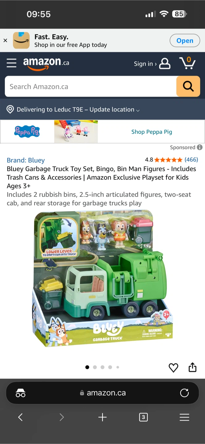 Bluey Garbage Truck Toy Set - photo 3