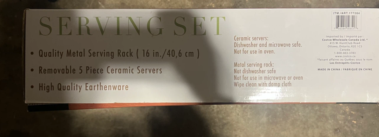 5-Piece Ceramic Serving Set with Metal Rack - photo 2