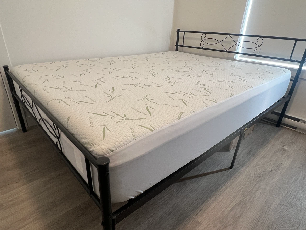 Queen Bed Frame + 10” Gel Memory Foam Mattress